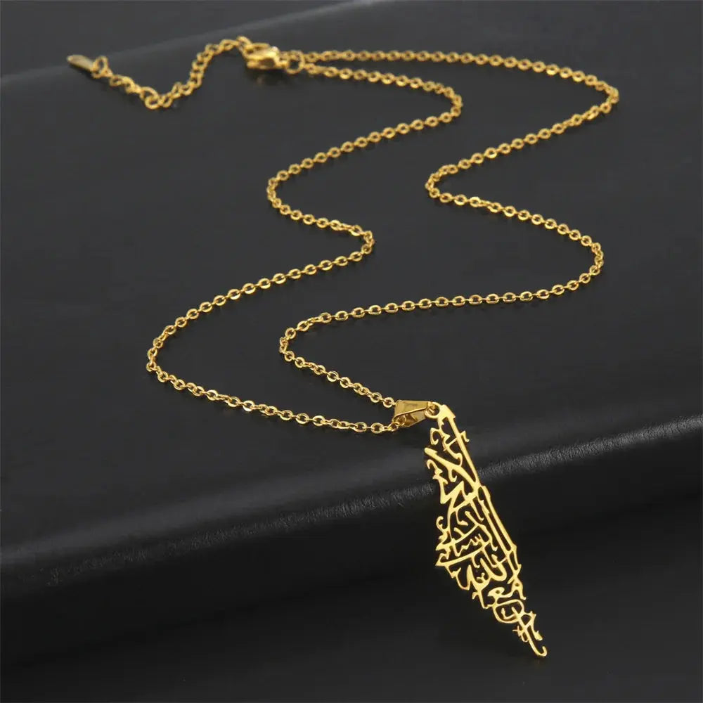 Unisex Stainless Steel Hollow Map Necklaces BrightBox
