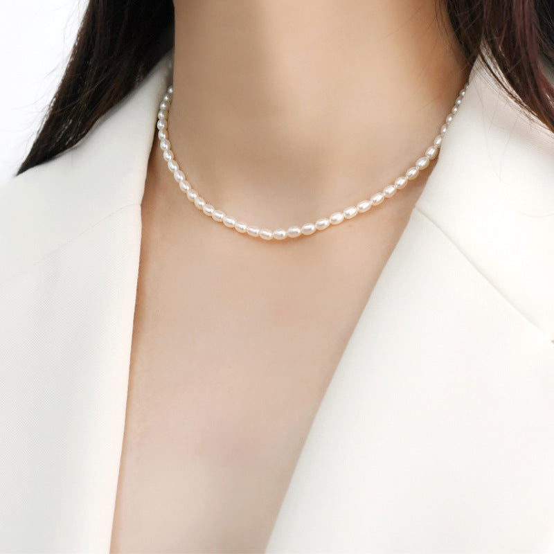 Retro Style Simple Pearl Necklace