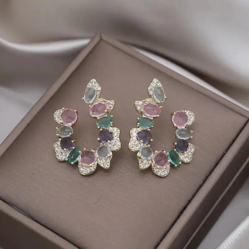 Women Shinny Crystal Earring Fashion BrightBox