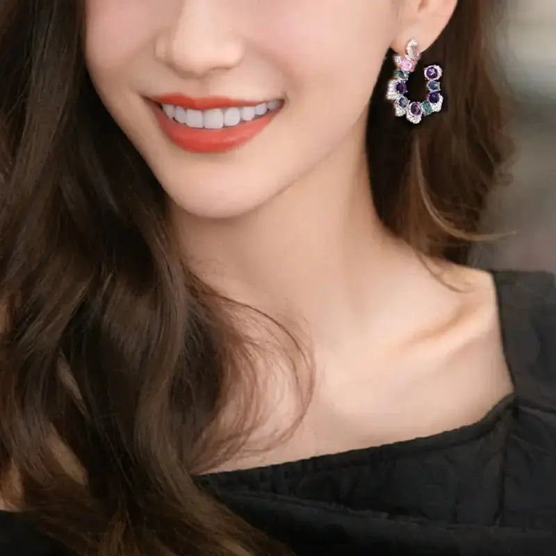 Women Shinny Crystal Earring Fashion BrightBox