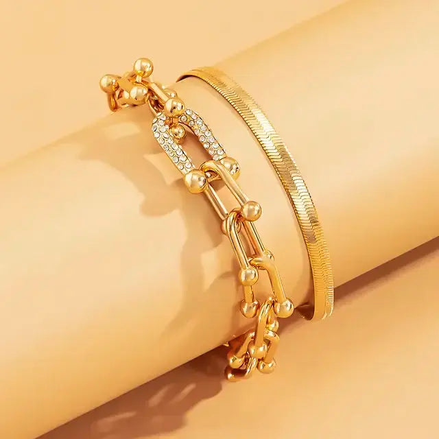 Crystal Zircon Chain Charm Bracelet BrightBox