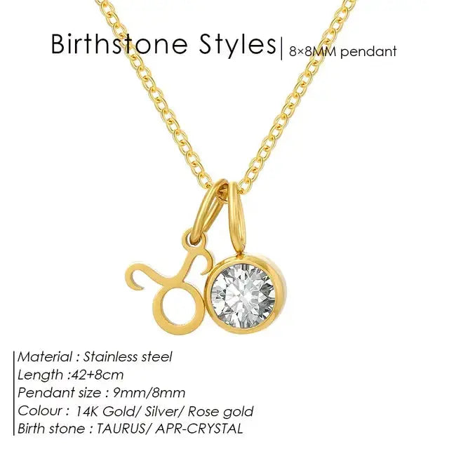 Birthstone Constellation Double Pendant Necklace BrightBox