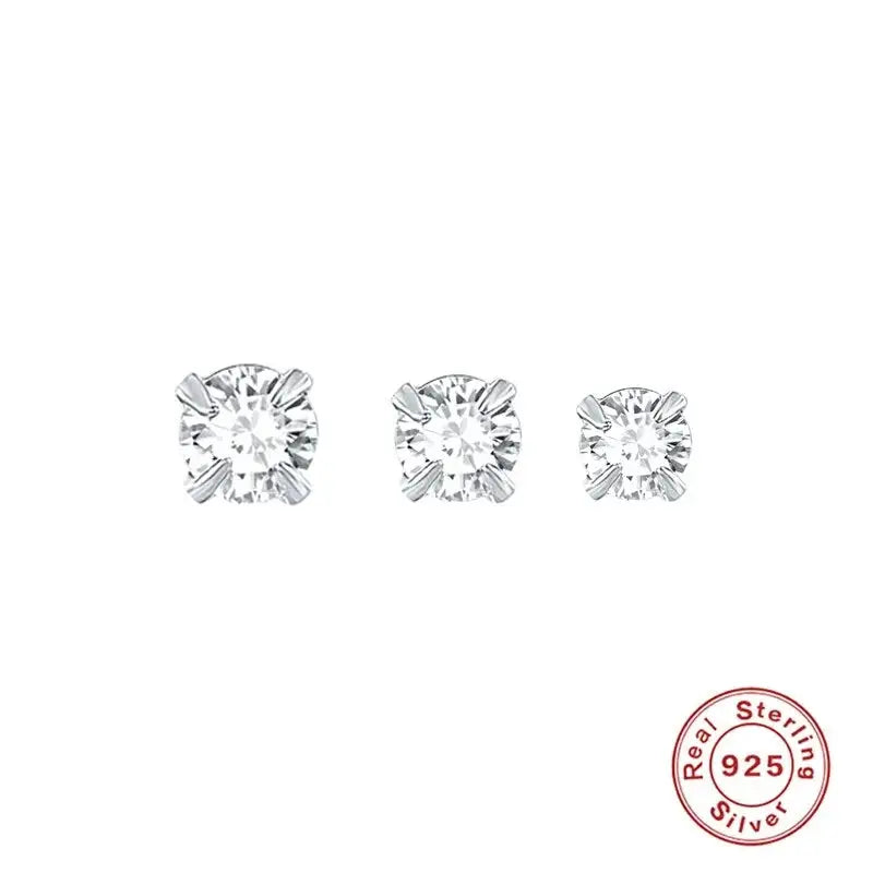 Sterling Silver Crystal Stud Earrings BrightBox
