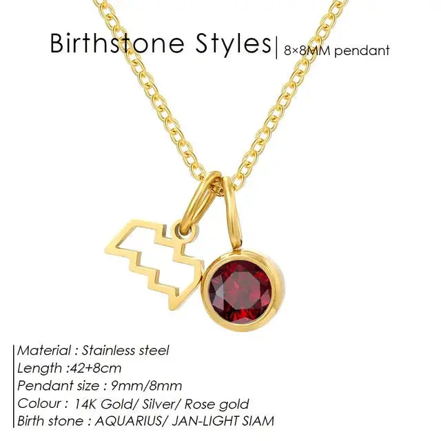 Birthstone Constellation Double Pendant Necklace BrightBox