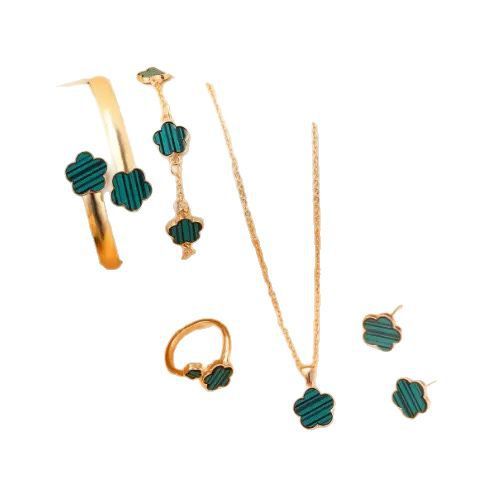 Flower 5-piece Necklace Bracelet set