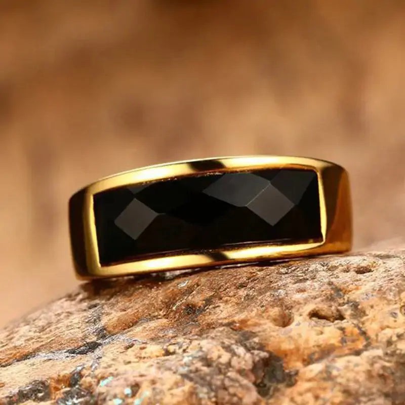 Black Carnelian Stone Rings BrightBox