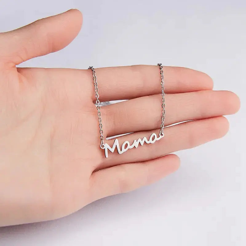 Mama Letter Pendant Necklace BrightBox