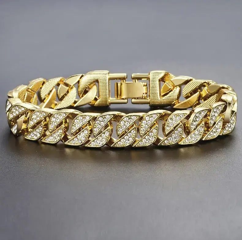 Miami Gold Curb Cuban Bracelet BrightBox