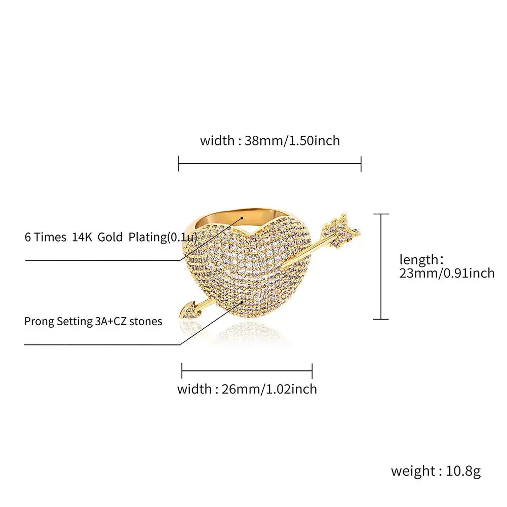 Heart Arrow Couple Micro Pave BrightBox