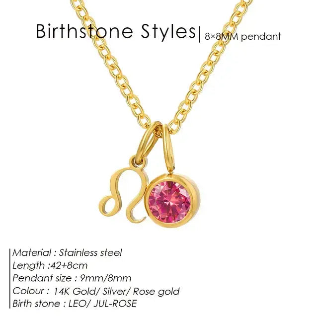 Birthstone Constellation Double Pendant Necklace BrightBox