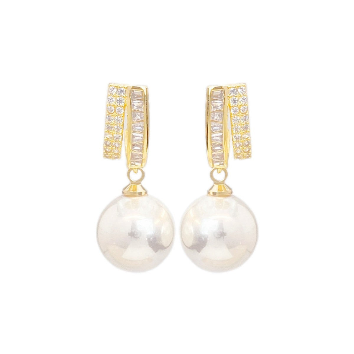 Micro Inlaid Pearls Earrings