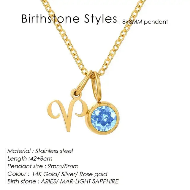 Birthstone Constellation Double Pendant Necklace BrightBox