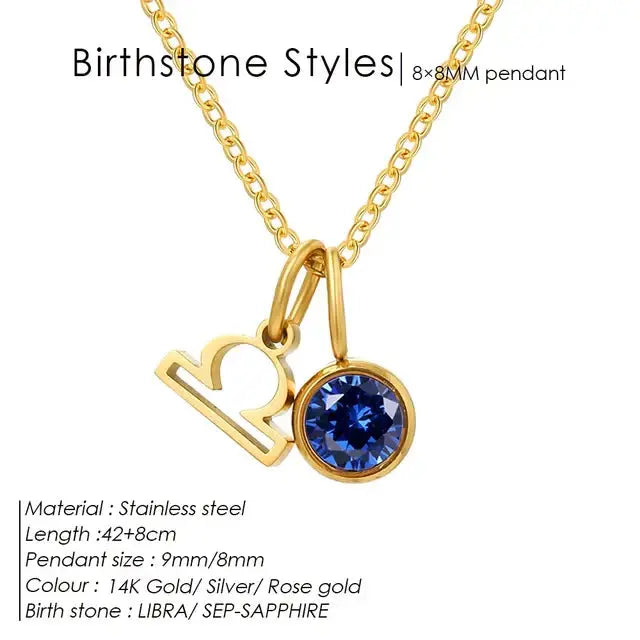 Birthstone Constellation Double Pendant Necklace BrightBox