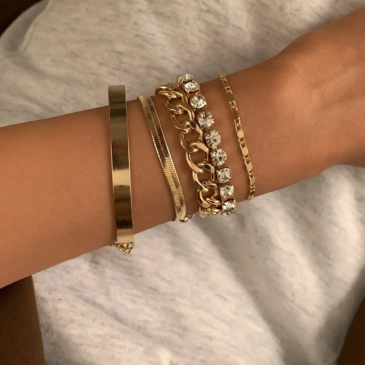 Crystal Zircon Chain Charm Bracelet BrightBox
