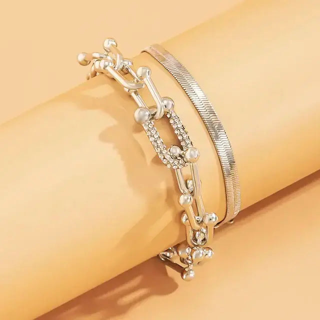 Crystal Zircon Chain Charm Bracelet BrightBox