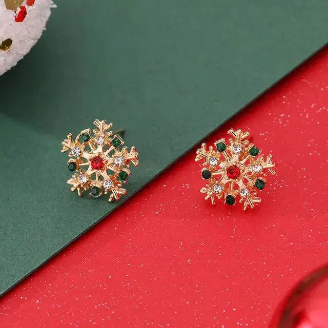 Crystal Snowflake Stud Earrings: Festive Fashion BrightBox