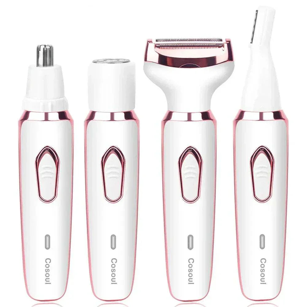 4 in 1 Electric Razor for Women, painless, anytime, anywhere