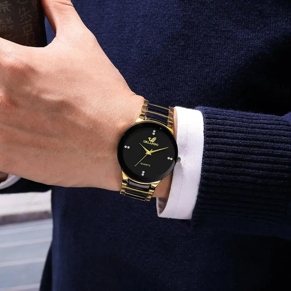 High Quality Men Stainless Steel Quartz Watch BrightBox