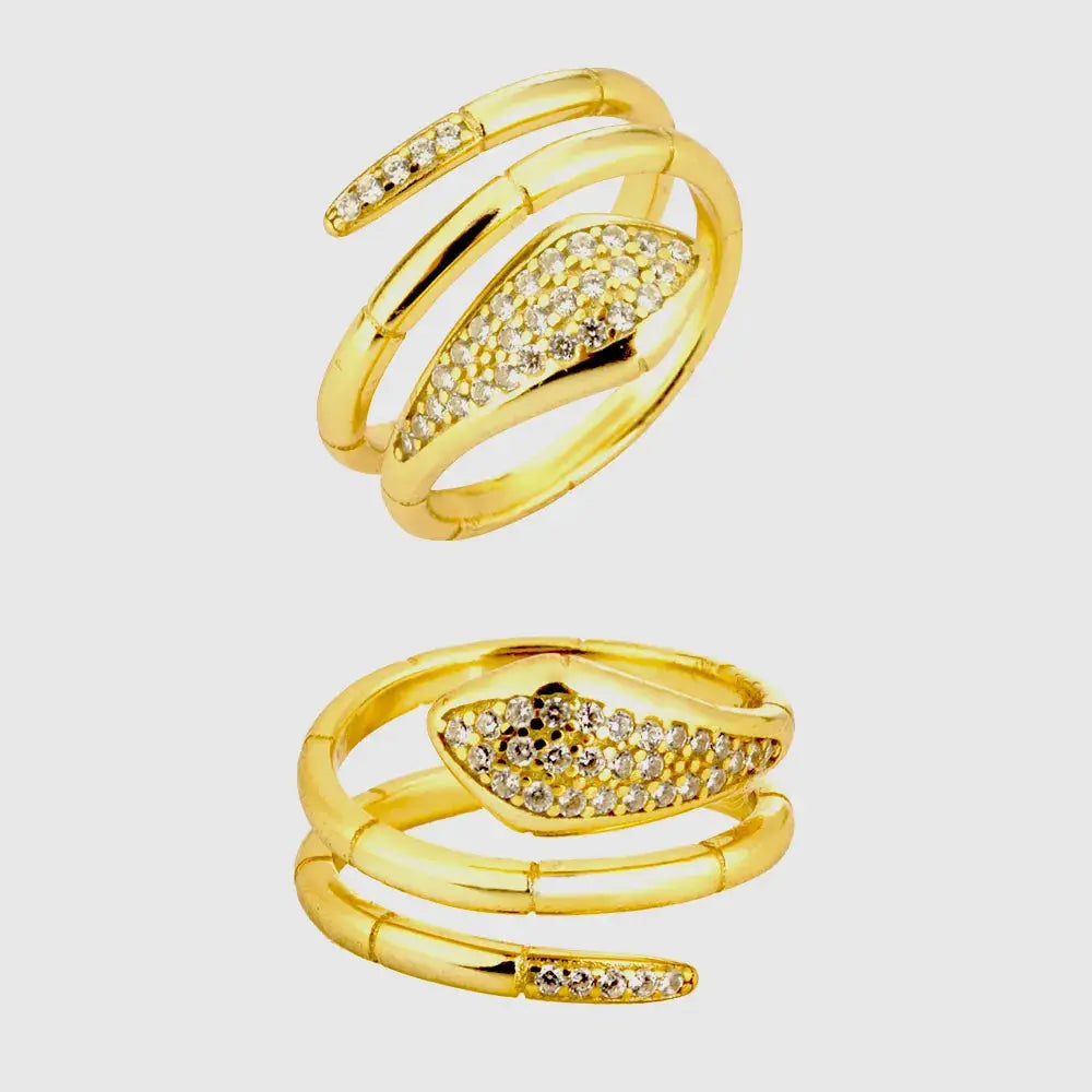 Three-Circle Snake Rings for Women BrightBox