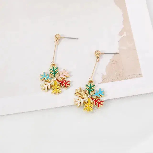 Crystal Snowflake Stud Earrings: Festive Fashion BrightBox