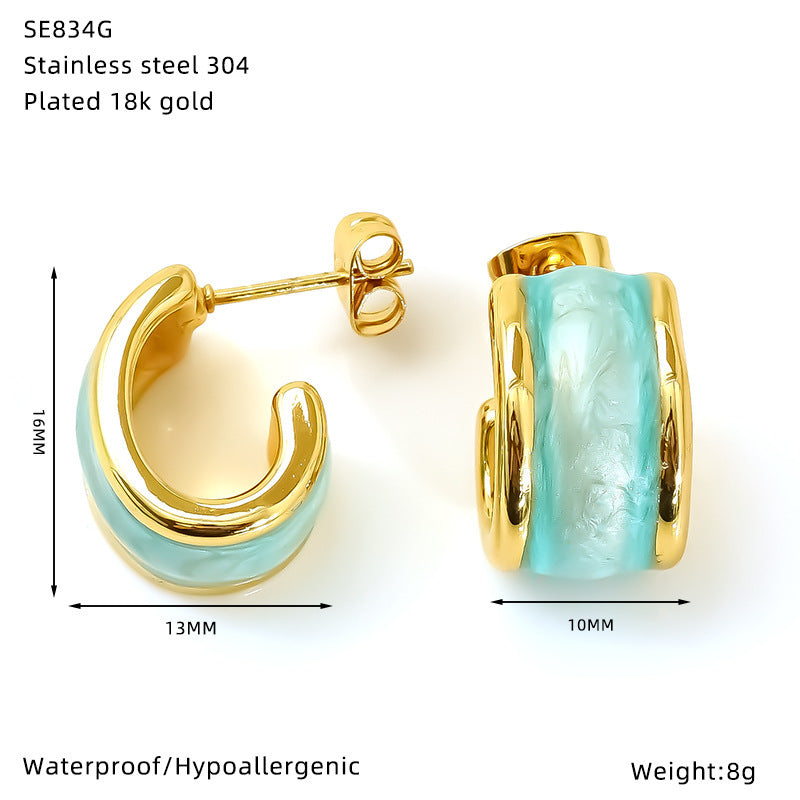 Dripping Stud Earrings
