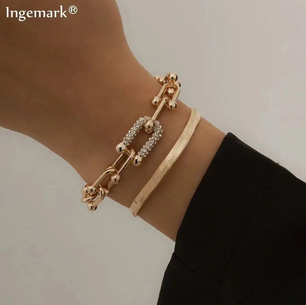 Crystal Zircon Chain Charm Bracelet BrightBox