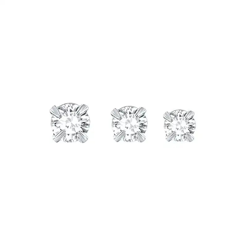 Sterling Silver Crystal Stud Earrings BrightBox