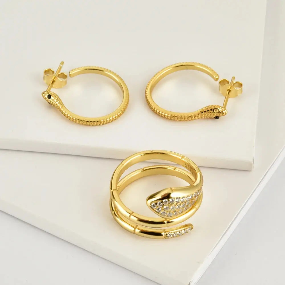 Three-Circle Snake Rings for Women BrightBox