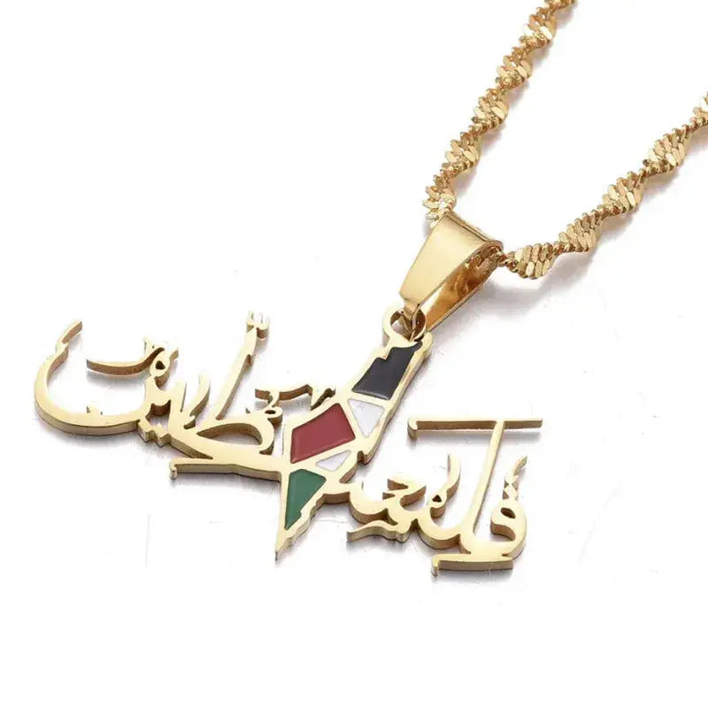 Arabic Stainless Steel Pendant Chain Necklace BrightBox