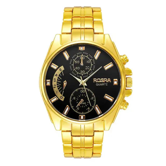 High Quality Men Stainless Steel Quartz Watch BrightBox