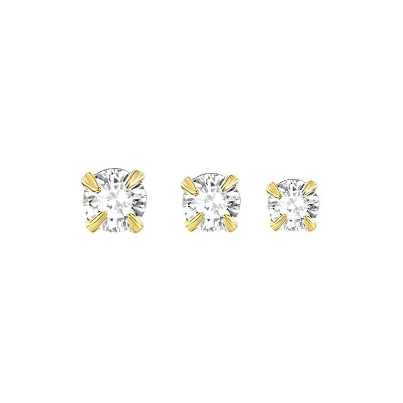 Sterling Silver Crystal Stud Earrings BrightBox
