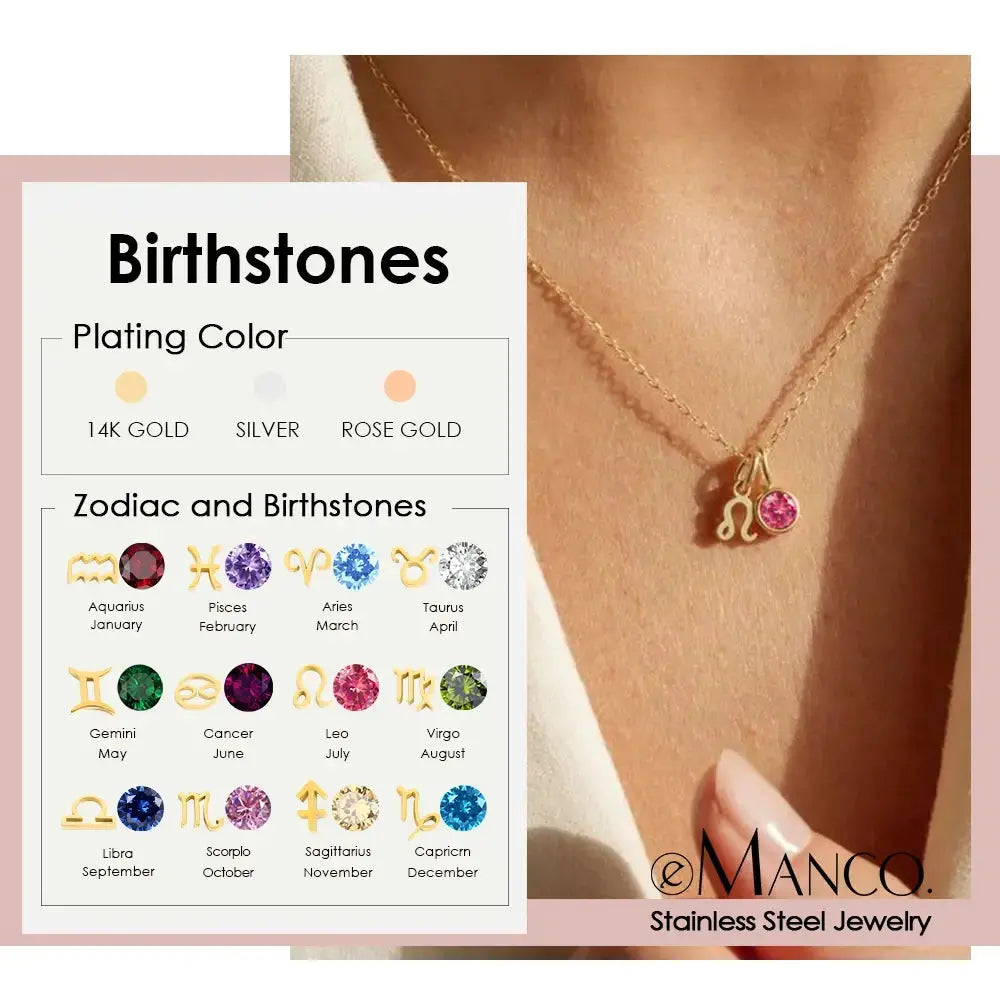 Birthstone Constellation Double Pendant Necklace BrightBox