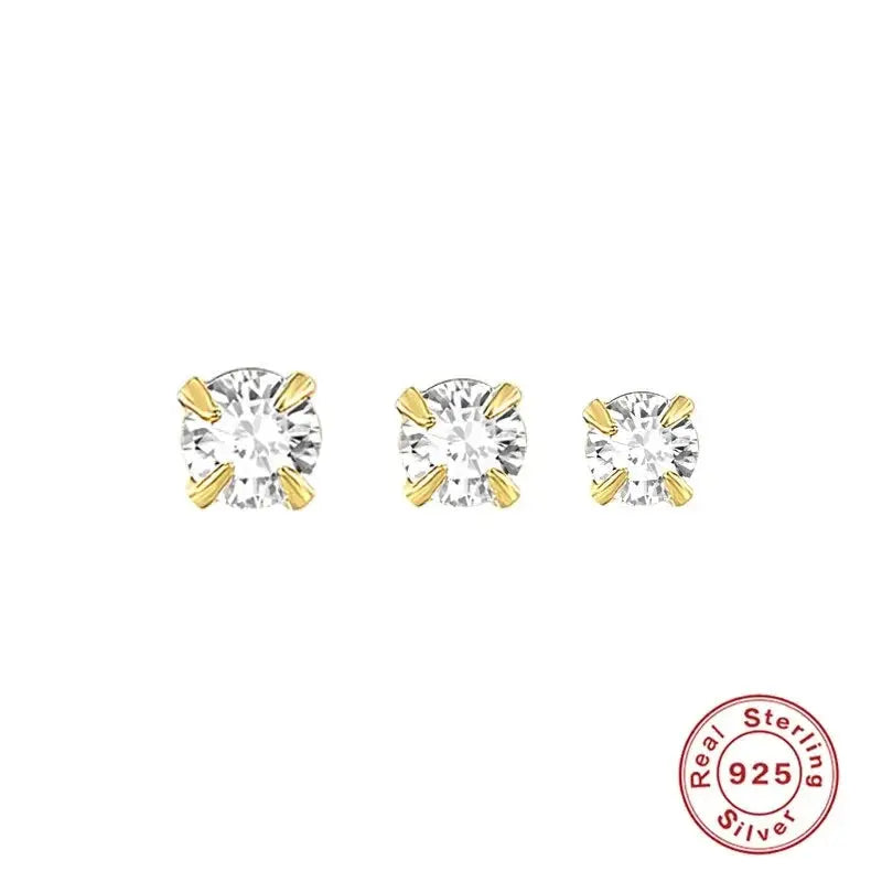 Sterling Silver Crystal Stud Earrings BrightBox