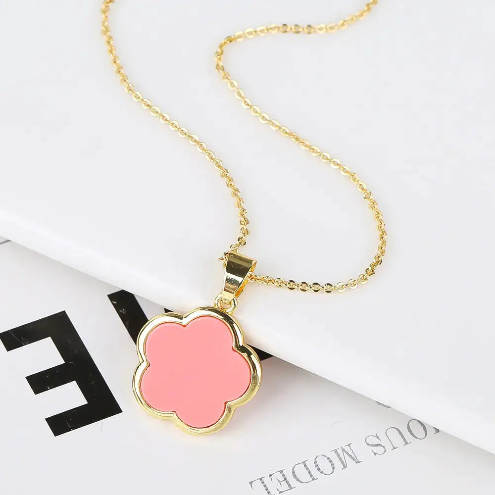 Plant Flower Pendant Necklace Women BrightBox