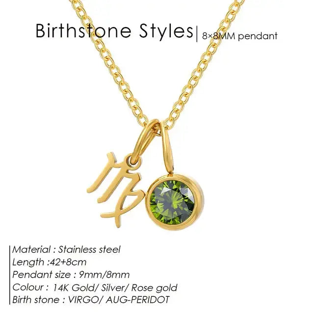 Birthstone Constellation Double Pendant Necklace BrightBox