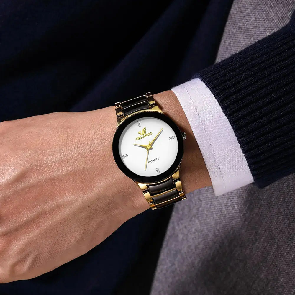 High Quality Men Stainless Steel Quartz Watch BrightBox