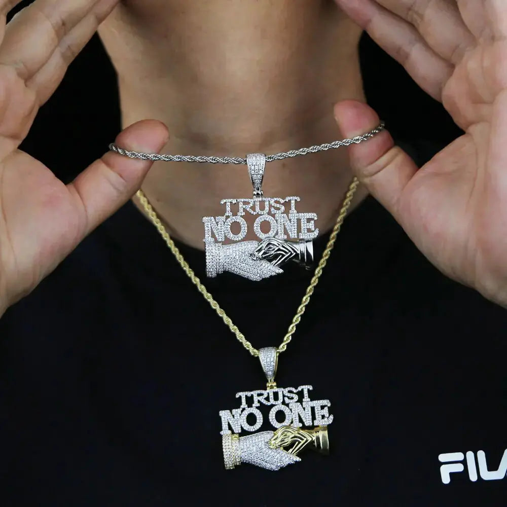 Trust No One Pendant Necklaces BrightBox