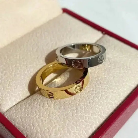 Stainless Steel Couple Rings BrightBox