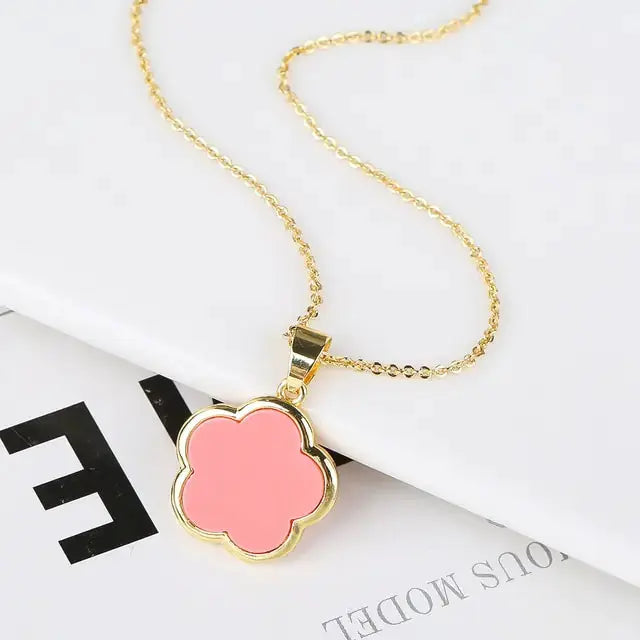 Plant Flower Pendant Necklace Women BrightBox