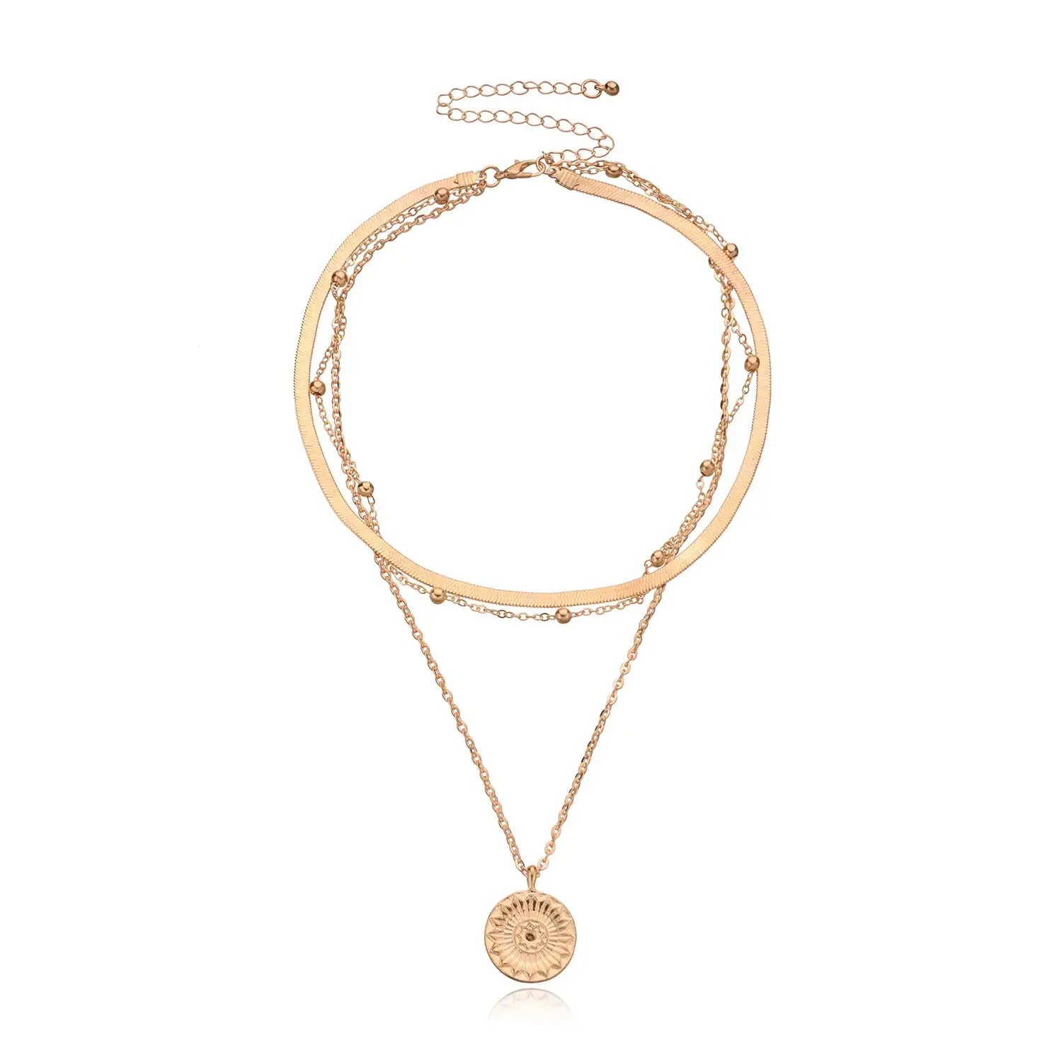 Coin letter Layered Necklaces BrightBox