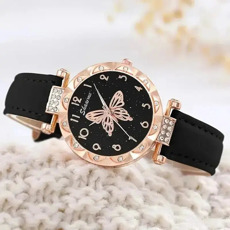 Luxury Rhinestone Butterfly Watch Set BrightBox