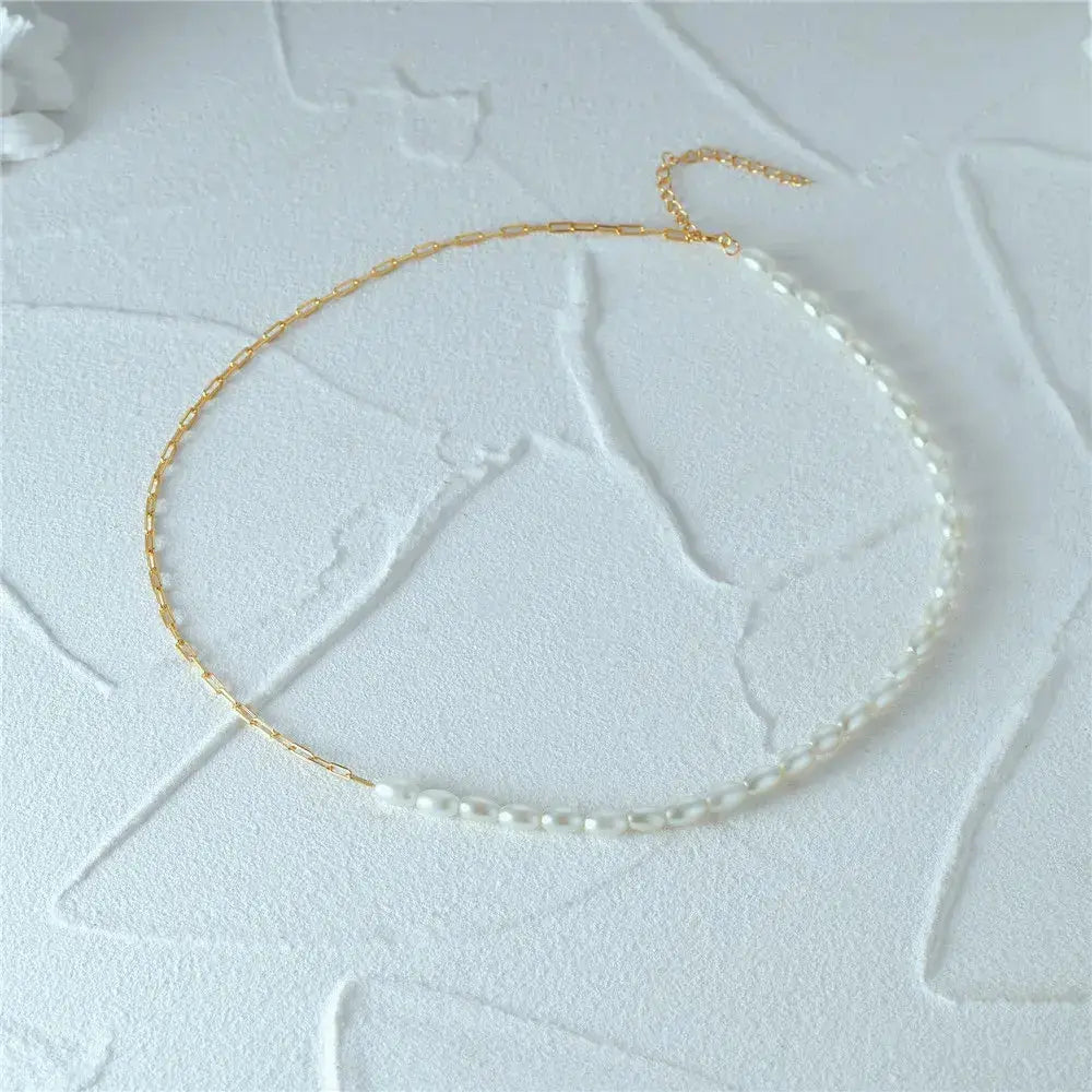 Sterling Silver French Millet Pearl Choker BrightBox