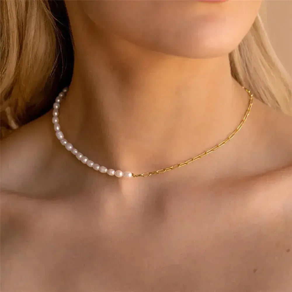 Sterling Silver French Millet Pearl Choker BrightBox