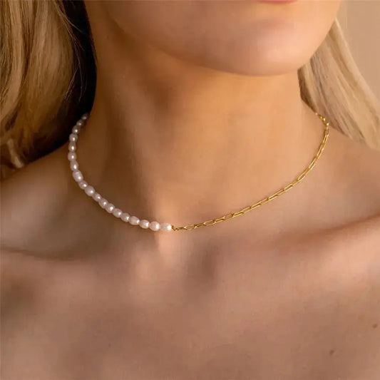 Sterling Silver French Millet Pearl Choker BrightBox