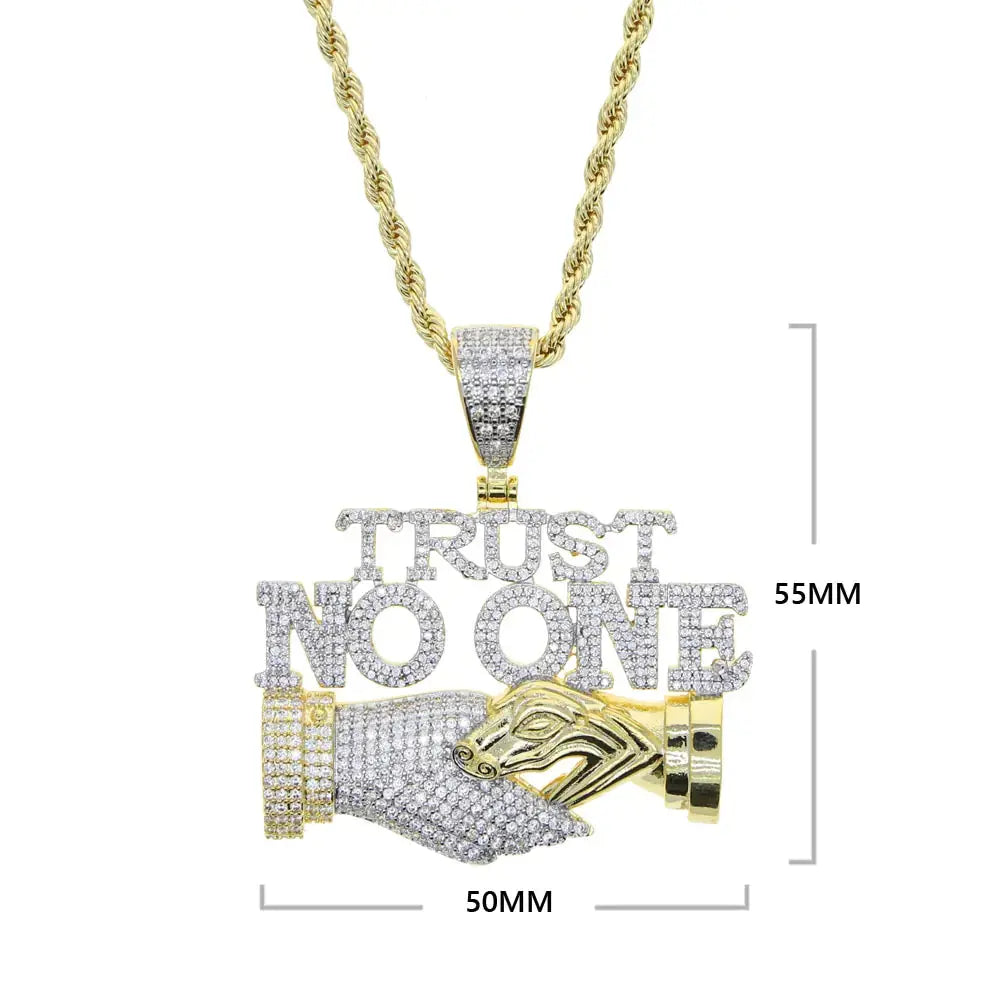 Trust No One Pendant Necklaces BrightBox