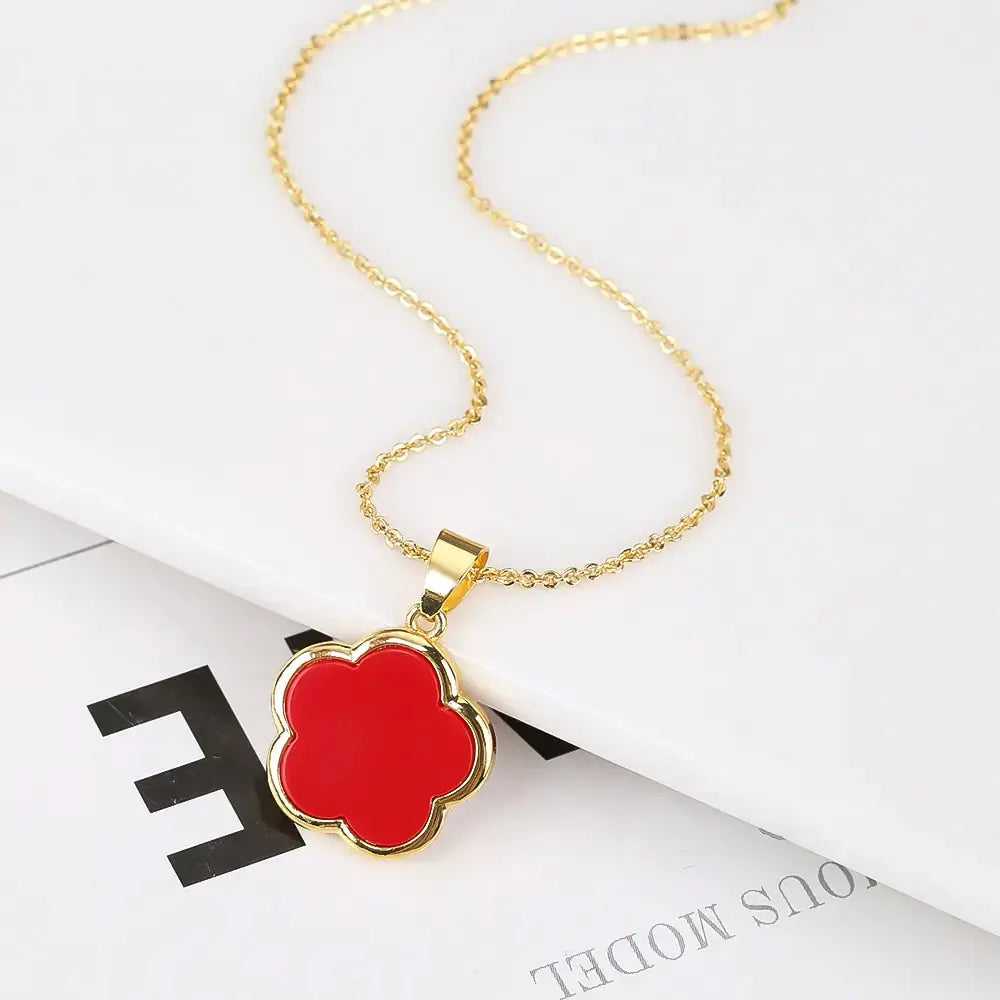 Plant Flower Pendant Necklace Women BrightBox