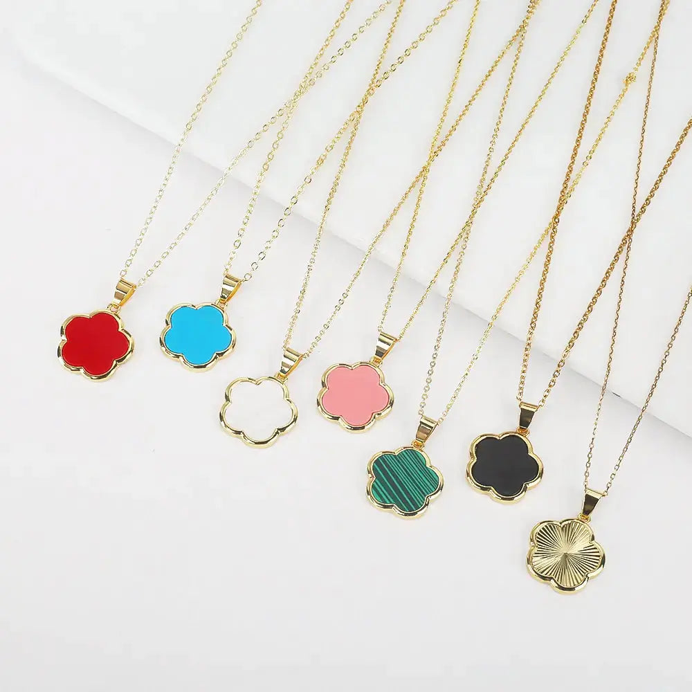 Plant Flower Pendant Necklace Women BrightBox