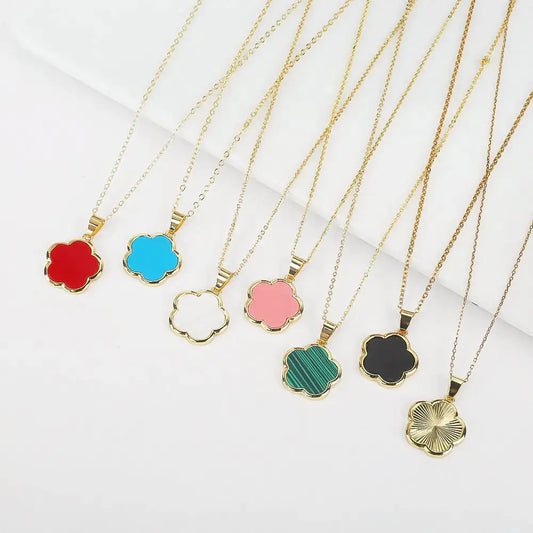 Plant Flower Pendant Necklace Women BrightBox