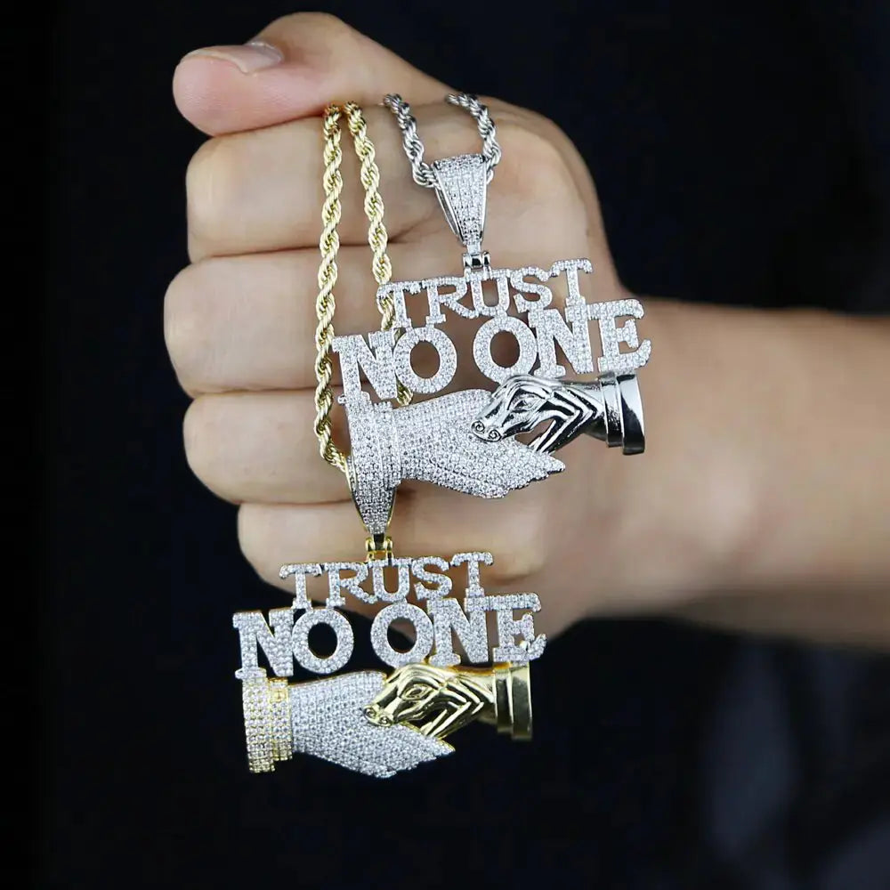 Trust No One Pendant Necklaces BrightBox