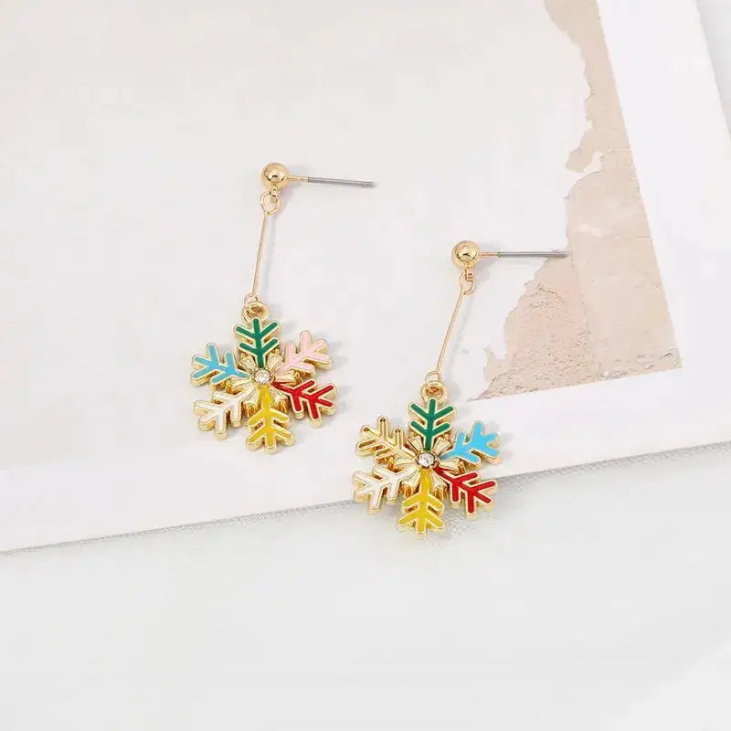 Crystal Snowflake Stud Earrings: Festive Fashion BrightBox